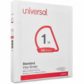 Universal Slant D-Ring View Binder, 3 Rings, 1" Capacity, 11 x 8.5, White, 8 1/2" Width x 11" Length, UNV20742