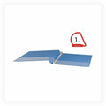 Universal Slant D-Ring View Binder, 3 Rings, 1" Capacity, 11 x 8.5, Light Blue, 8 1/2" Width x 11" Length, UNV20713