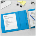 Universal Slant D-Ring View Binder, 3 Rings, 1" Capacity, 11 x 8.5, Light Blue, 8 1/2" Width x 11" Length, UNV20713