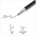 Universal Ballpoint Pen, Retractable, Fine 0.7 mm, Black Ink, Black Barrel, Dozen, 1 Dozen, UNV15520
