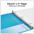 Universal Slant D-Ring View Binder, 3 Rings, 0.5" Capacity, 11 x 8.5, Light Blue, 8 1/2" Width x 11" Length, UNV20703