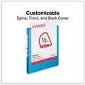 Universal Slant D-Ring View Binder, 3 Rings, 0.5" Capacity, 11 x 8.5, Light Blue, 8 1/2" Width x 11" Length, UNV20703