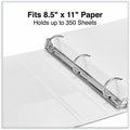 Universal Slant D-Ring View Binder, 3 Rings, 1.5" Capacity, 11 x 8.5, White, 8 1/2" Width x 11" Length, UNV20744