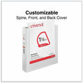 Universal Slant D-Ring View Binder, 3 Rings, 1.5" Capacity, 11 x 8.5, White, 8 1/2" Width x 11" Length, UNV20744