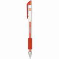 Universal Comfort Grip Gel Pen, Stick, Medium 0.7 mm, Red Ink, Clear/Red Barrel, Dozen, 1 Dozen, UNV39512