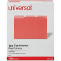 Universal 1/3 Tab Cut Letter Top Tab File Folder, 8 1/2" Width x 11" Length, 100 Box, UNV12303