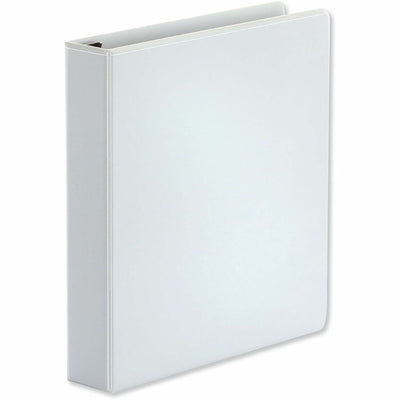 Universal Deluxe Easy-to-Open D-Ring View Binder, 3 Rings, 1.5" Capacity, 11 x 8.5, White, 8 1/2" Width x 11" Length, UNV30722