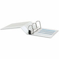 Universal Deluxe Easy-to-Open D-Ring View Binder, 3 Rings, 4" Capacity, 11 x 8.5, White, 8 1/2" Width x 11" Length, UNV30754