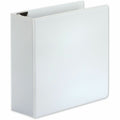 Universal Deluxe Easy-to-Open D-Ring View Binder, 3 Rings, 4" Capacity, 11 x 8.5, White, 8 1/2" Width x 11" Length, UNV30754