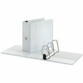 Universal Deluxe Easy-to-Open D-Ring View Binder, 3 Rings, 5" Capacity, 11 x 8.5, White, 8 1/2" Width x 11" Length, UNV30756