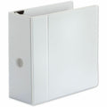 Universal Deluxe Easy-to-Open D-Ring View Binder, 3 Rings, 5" Capacity, 11 x 8.5, White, 8 1/2" Width x 11" Length, UNV30756