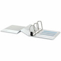 Universal Deluxe Easy-to-Open D-Ring View Binder, 3 Rings, 5" Capacity, 11 x 8.5, White, 8 1/2" Width x 11" Length, UNV30756