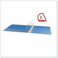 Universal Slant D-Ring View Binder, 3 Rings, 3" Capacity, 11 x 8.5, Light Blue, 8 1/2" Width x 11" Length, UNV20753