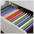Universal 1/5 Tab Cut Legal Hanging Folder, Red, 8 1/2" Width x 14" Length, 25 Box, UNV14218