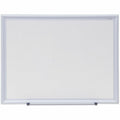 Universal Deluxe Melamine Dry Erase Board, 24" x 18", White Surface, Satin Aluminum Frame, UNV44618