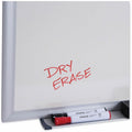 Universal Deluxe Melamine Dry Erase Board, 36" x 24", White Surface, Satin Aluminum Frame, UNV44624