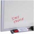 Universal Deluxe Melamine Dry Erase Board, 48" x 36", White Surface, Satin Aluminum Frame, UNV44636