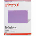 Universal 1/3 Tab Cut Letter Top Tab File Folder, 8 1/2" Width x 11" Length, 100 Box, UNV12305