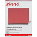 Universal Straight Tab Cut Letter Classification Folder, Bright Red, 8 1/2" Width x 11" Length, 10 Box, UNV10320