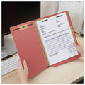 Universal Straight Tab Cut Letter Classification Folder, Bright Red, 8 1/2" Width x 11" Length, 10 Box, UNV10320