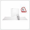 Universal Slant D-Ring View Binder, 3 Rings, 5" Capacity, 11 x 8.5, White, 8 1/2" Width x 11" Length, UNV20997