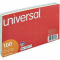 Universal Index Cards, Ruled, 5 x 8, Assorted, 100/Pack, Violet, 5" Width x 8" Length, UNV47256