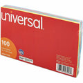 Universal Index Cards, Ruled, 5 x 8, Assorted, 100/Pack, Violet, 5" Width x 8" Length, UNV47256