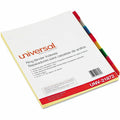 Universal Insertable Tab Index, 8-Tab, 11 x 8.5, Buff, Assorted Tabs, 6 Sets, 8.50" Width x 11" Length, UNV21872