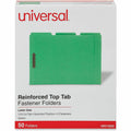 Universal 1/3 Tab Cut Letter Classification Folder, Green, 8 1/2" Width x 11" Length, 50 Box, UNV13522