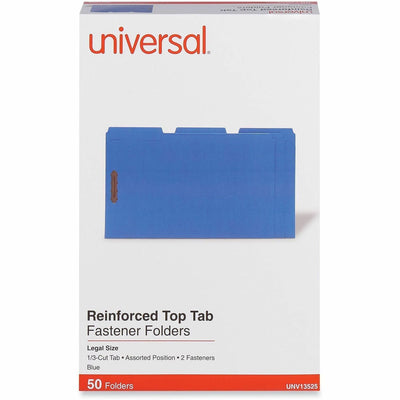 Universal 1/3 Tab Cut Legal Classification Folder, Blue, 8 1/2" Width x 14" Length, 50 Box, UNV13525