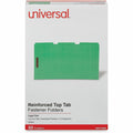 Universal 1/3 Tab Cut Legal Classification Folder, Green, 8 1/2" Width x 14" Length, 50 Box, UNV13526
