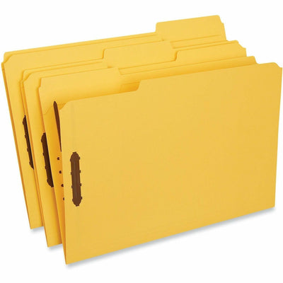 Universal 1/3 Tab Cut Legal Classification Folder, Yellow, 8 1/2" Width x 14" Length, 50 Box, UNV13528