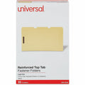 Universal 1/3 Tab Cut Legal Classification Folder, Yellow, 8 1/2" Width x 14" Length, 50 Box, UNV13528
