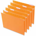 Universal 1/5 Tab Cut Letter Hanging Folder, Orange, 8 1/2" Width x 11" Length, 25 Box, UNV14122