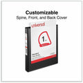 Universal Slant D-Ring View Binder, 3 Rings, 1" Capacity, 11 x 8.5, Black, 8 1/2" Width x 11" Length, UNV20741