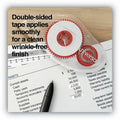 Universal Double-sided Adhesive Tape Roller, 0.31" x 32.8 ft, Dries Clear, 2/Pack, UNV75614
