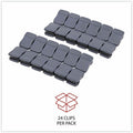 Universal Deluxe Recycled Cubicle Clips, 40 Sheet Capacity, Charcoal, 24/Pack, UNV08221