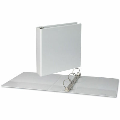Universal Slant D-Ring View Binder, 3 Rings, 2" Capacity, 11 x 8.5, White, 4/Pack, 8 1/2" Width x 11" Length, UNV20746PK