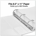 Universal Slant D-Ring View Binder, 3 Rings, 2" Capacity, 11 x 8.5, White, 4/Pack, 8 1/2" Width x 11" Length, UNV20746PK