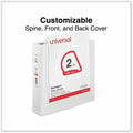 Universal Slant D-Ring View Binder, 3 Rings, 2" Capacity, 11 x 8.5, White, 4/Pack, 8 1/2" Width x 11" Length, UNV20746PK