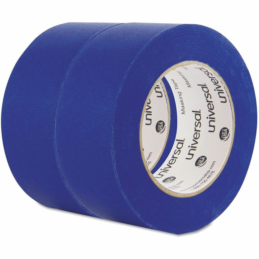 Universal Masking Tape, Blue, Synthetic Rubber, 1.89", 59.93 yd, Heavy Duty, 2 / Pack, UNVPT14049