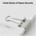 Universal Binder Clips with Storage Tub, Small, Silver, 40/Pack, UNV11240