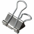 Universal Binder Clips with Storage Tub, Small, Silver, 40/Pack, UNV11240