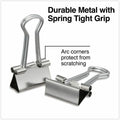 Universal Binder Clips with Storage Tub, Small, Silver, 40/Pack, UNV11240