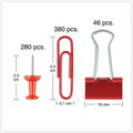Universal Binder Clip/Paper Clip/Push Pin Set, Yellow, 6 Kit, UNV31203