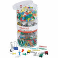 Universal Binder Clip/Paper Clip/Push Pin Set, Yellow, 6 Kit, UNV31203