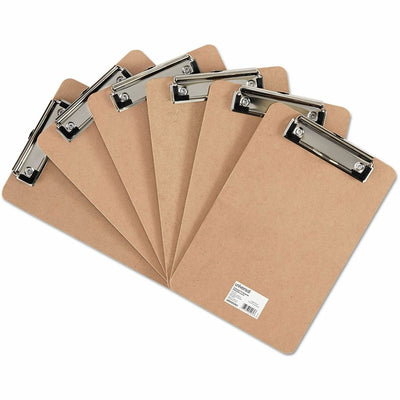 Universal Clipboard, Brown, 5" Width x 8" Length, 6 / Pack, UNV05561