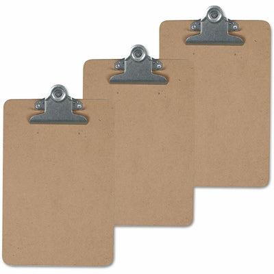 Universal Clipboard, Brown, 8 1/2" Width x 14" Length, 3 / Pack, UNV40305VP