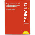 Universal Name Badge Holder, Clear, 100 / Box, UNV56005