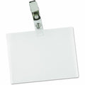 Universal Deluxe Name Badge Holder, Clear, 50 / Box, UNV56006